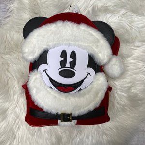 LOUNGEFLY Mickey Mouse Santa Backpack